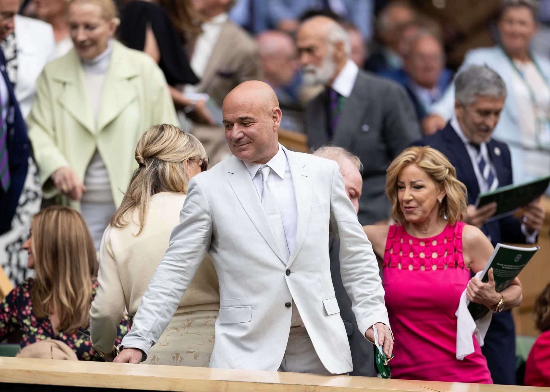 Andre Agassi attending the 2024 Wimbledon Championships (Source: Getty)